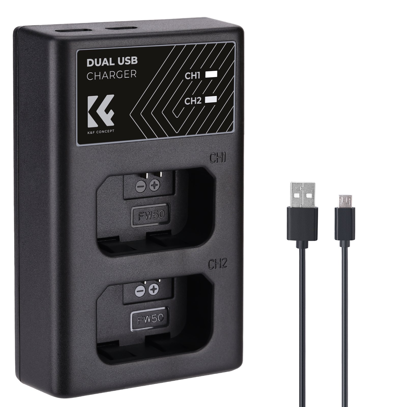 Sạc pin kép K&F Concept NP-FW50 (KF28.0009)