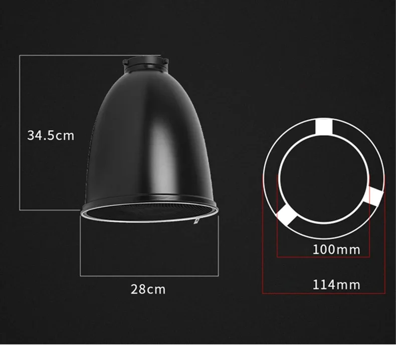 Chóa đèn Jinbei 45° có lưới tổ ong 15-30