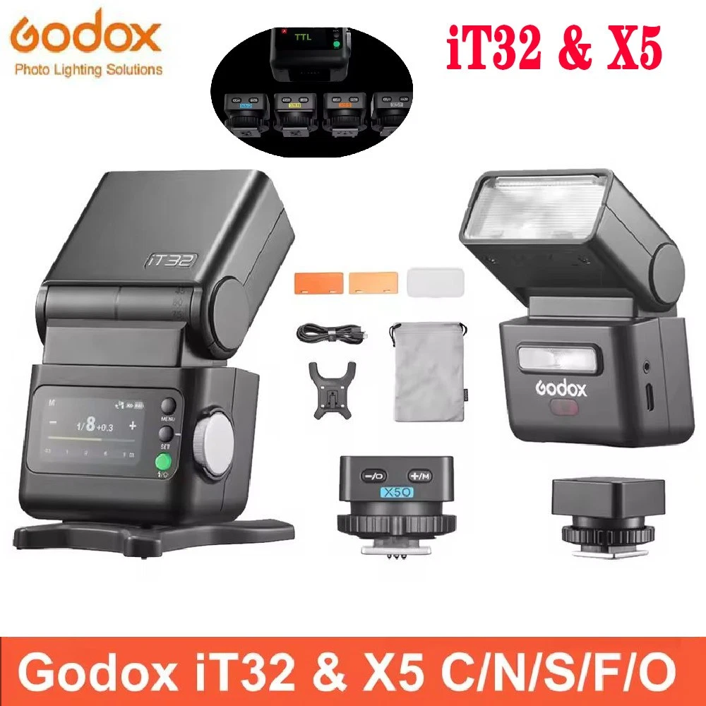 Đèn Flash Godox iT32 kèm Trigger X5 for Canon, Fuji, Nikon, Sony