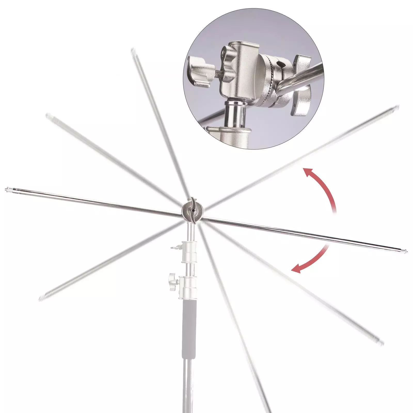 Đầu kẹp Jinbei CK2- Củ cờ treo khung tản sáng