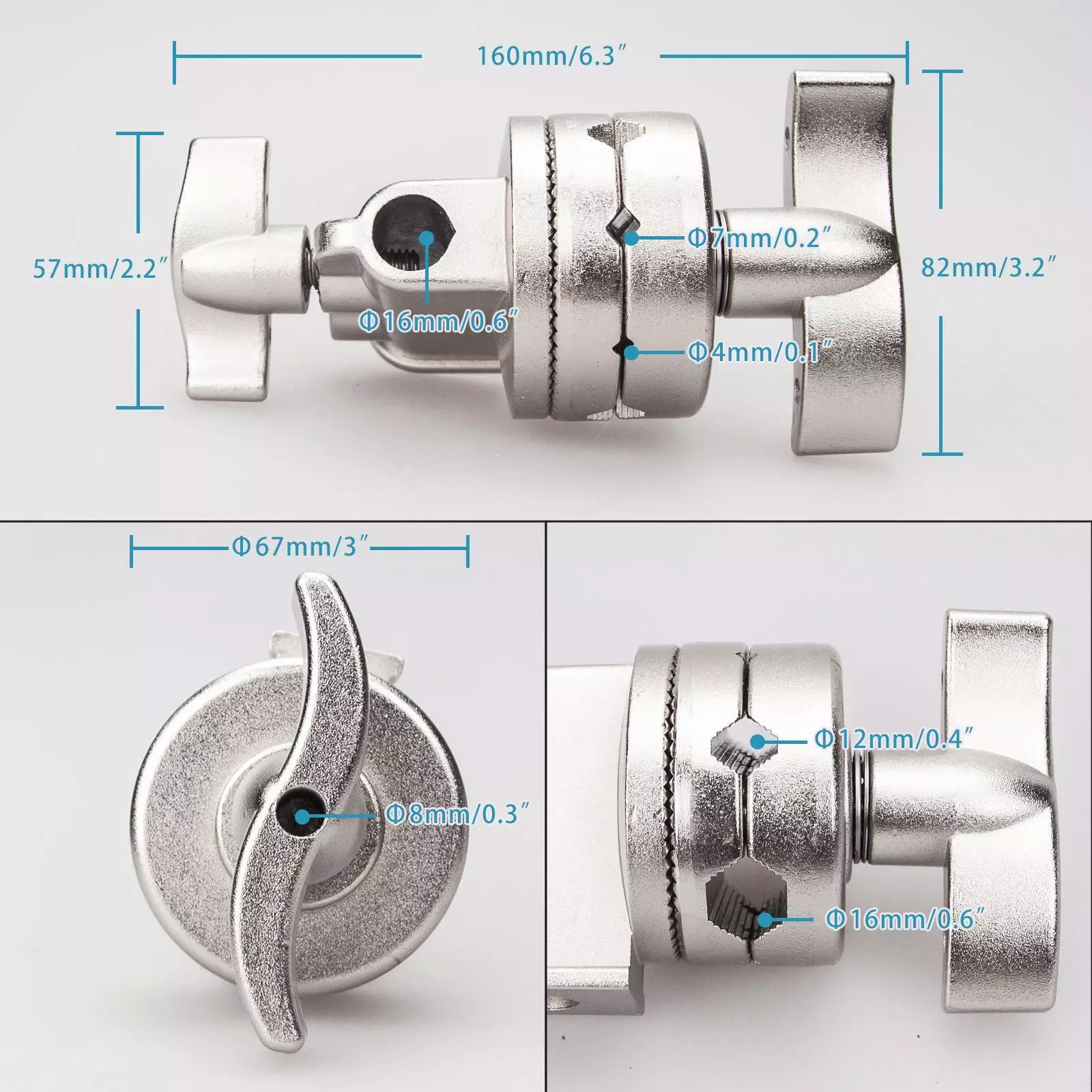 Đầu kẹp Jinbei CK2- Củ cờ treo khung tản sáng