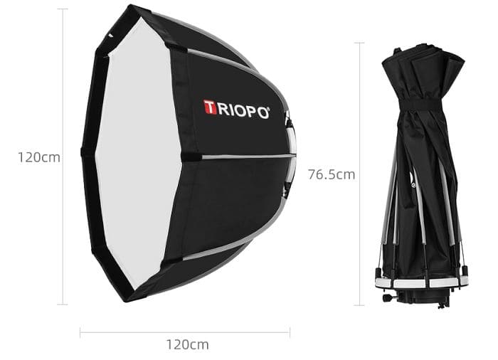 Softbox Triopo K2-120 thao tác nhanh