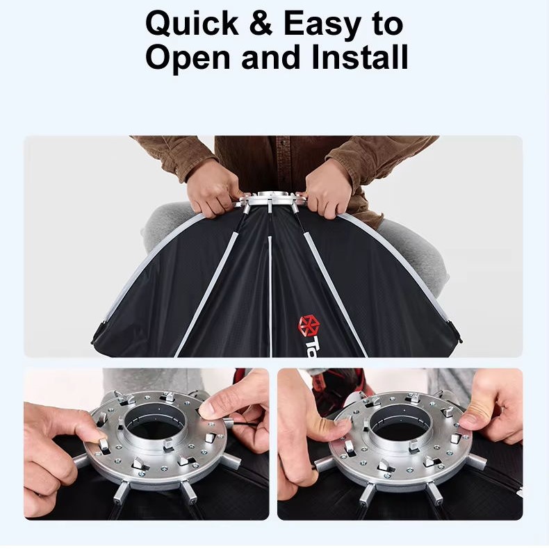 Softbox bát giác Tolifo 60cm dùng cho dòng đèn LED PL