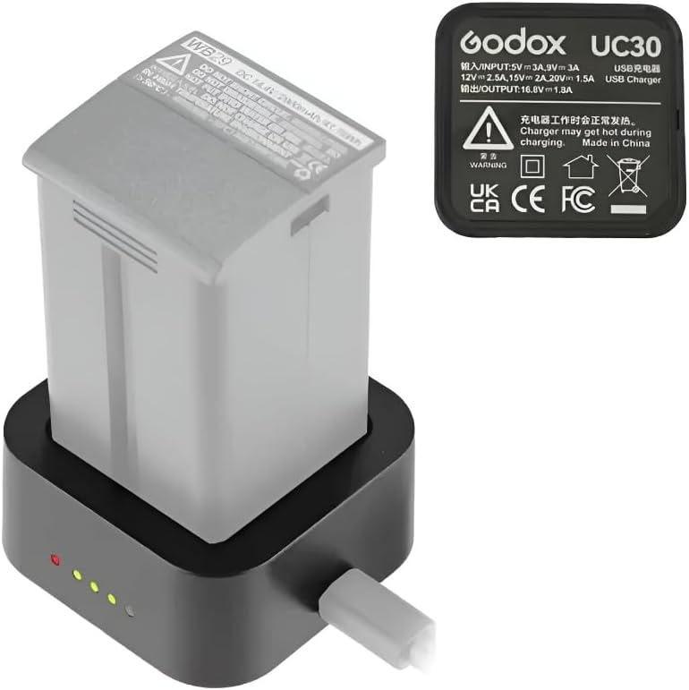 Sạc pin Godox UC30 cho đèn Flash Godox AD200 Pro II, AD300 Pro II