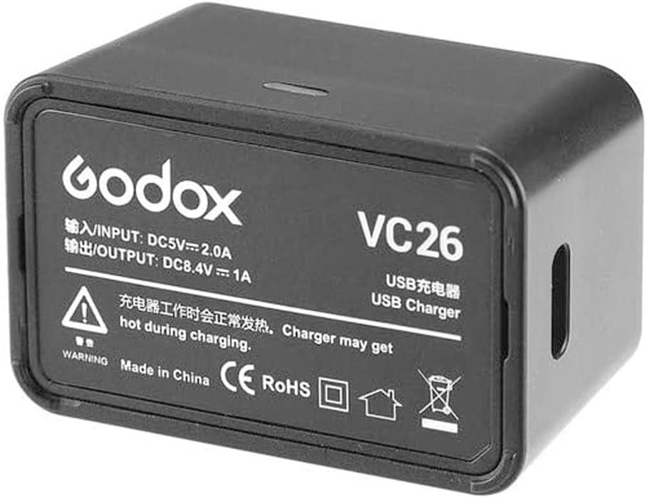 Sạc Godox VC26 / V860III/ V1/ V100/ V1Pro/AD100Pro
