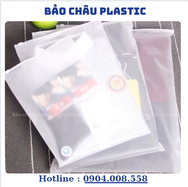 100g Túi zip có khóa đựng quần áo trong -mờ