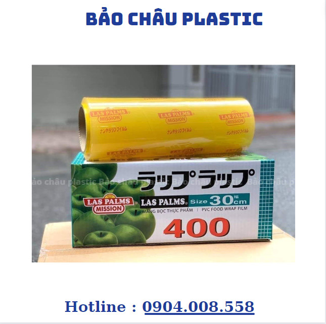 Màng Bọc Thực Phẩm Laspalm Chính Hãng Bọc Thực Phẩm PVC Co Giãn Màng Bọc Thức Ăn Có Dao Cắt 30cm