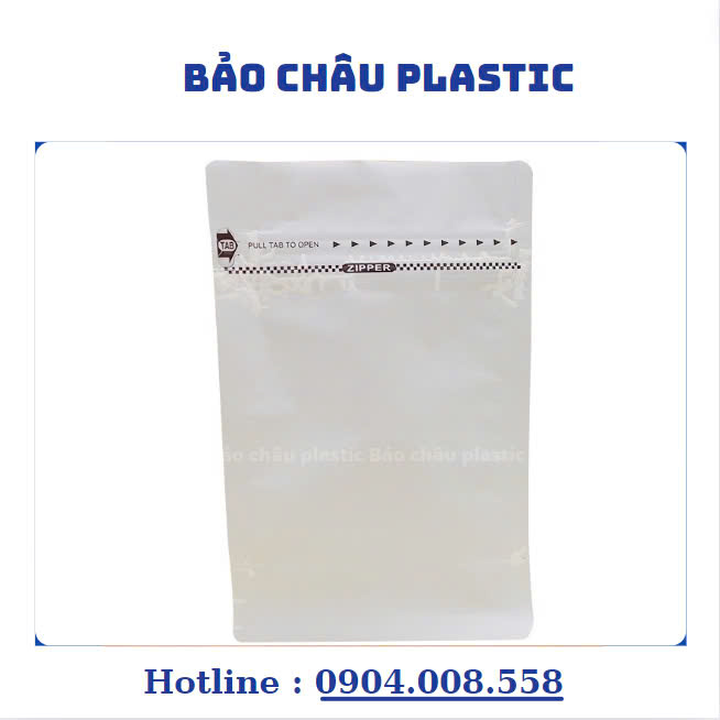 Túi zipper 8 cạnh đáy bằng