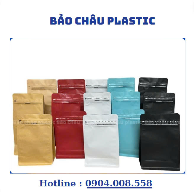 Túi zipper 8 cạnh đáy bằng