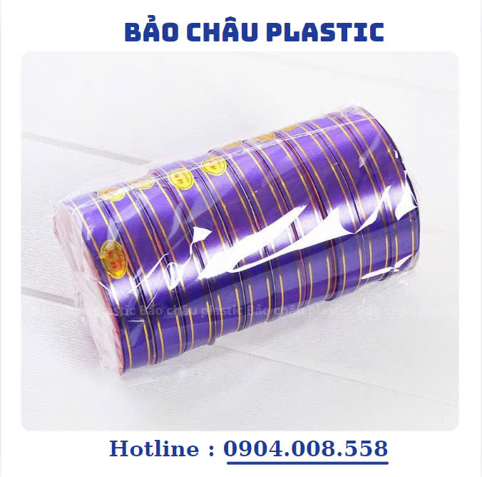 Dây Ruy Băng Nhựa Bản 1cm Buộc Đuôi Bóng Trang Trí Phòng Cưới,sự Kiện,...