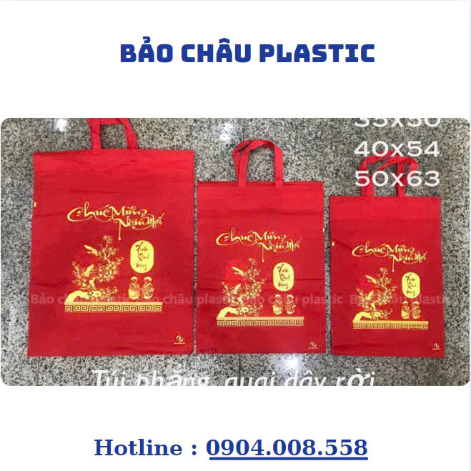 10 Túi Vải Không Dệt Chúc Mừng Năm Mới
