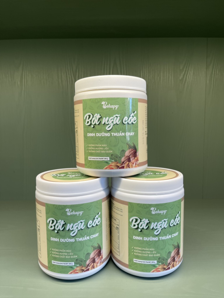 Bột ngũ cốc dinh dưỡng thuần chay - Hũ 350gr - Behapy