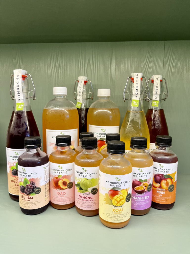 Trà Kombucha Chill 1 Lít - Vgreen Vị Đào