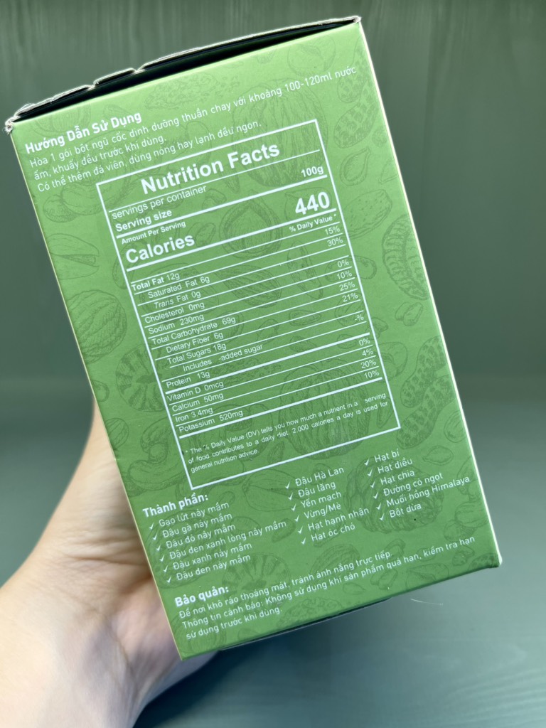Bột ngũ cốc dinh dưỡng thuần chay - Hộp 450gr (25 gói 18gr) - Behapy