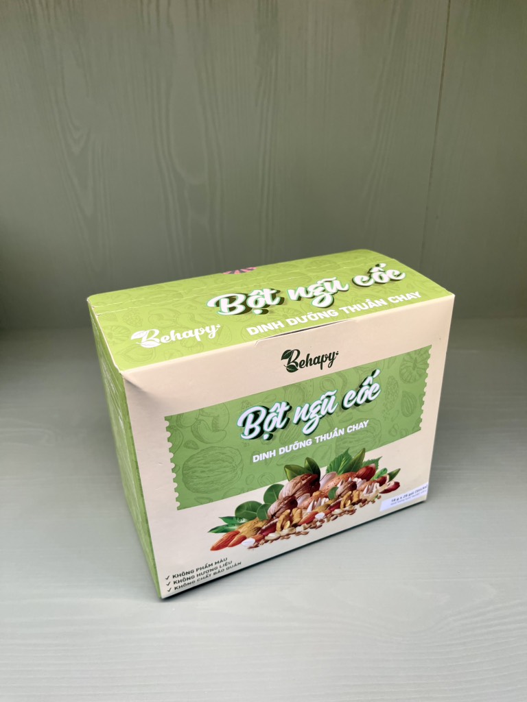 Bột ngũ cốc dinh dưỡng thuần chay - Hộp 450gr (25 gói 18gr) - Behapy