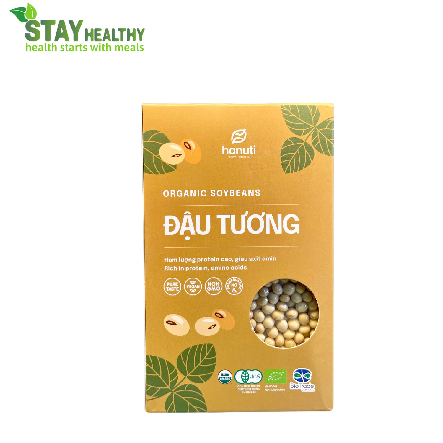 Đậu tương hữu cơ khô 500gr - HANUTI VIETNAM