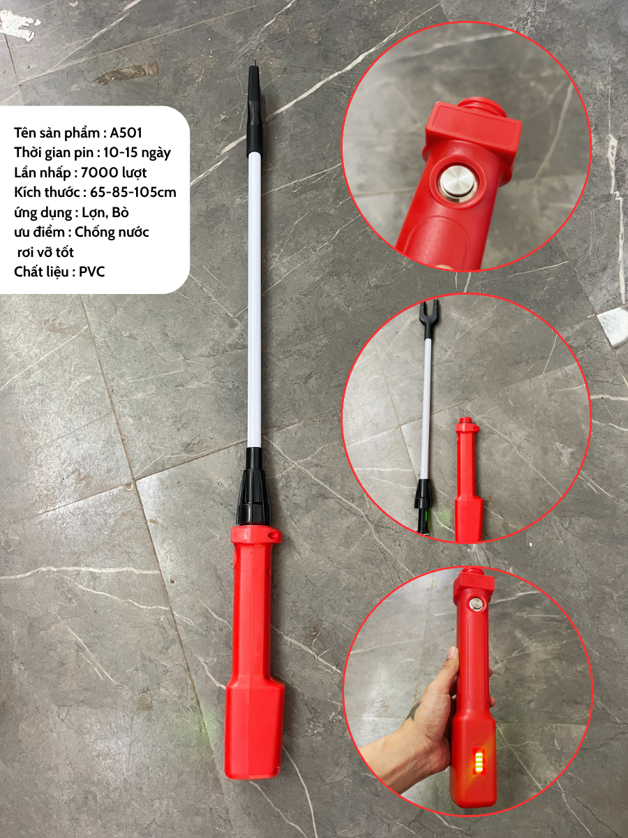 GẬY ĐUỔI HEO CAO CẤP DƯƠNG NINH A501 - PHIÊN BẢN MÀN HÌNH HIỂN THỊ PIN