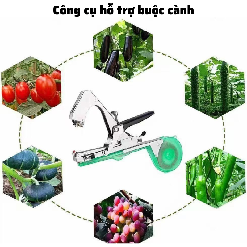 Kìm Buộc cành Chanh dây, Bộ buộc Cành Tự Động Dương Ninh, Máy Buộc Chanh Dây( 1 máy buộc + 20 cuộn dây + 1 hộp ghim )