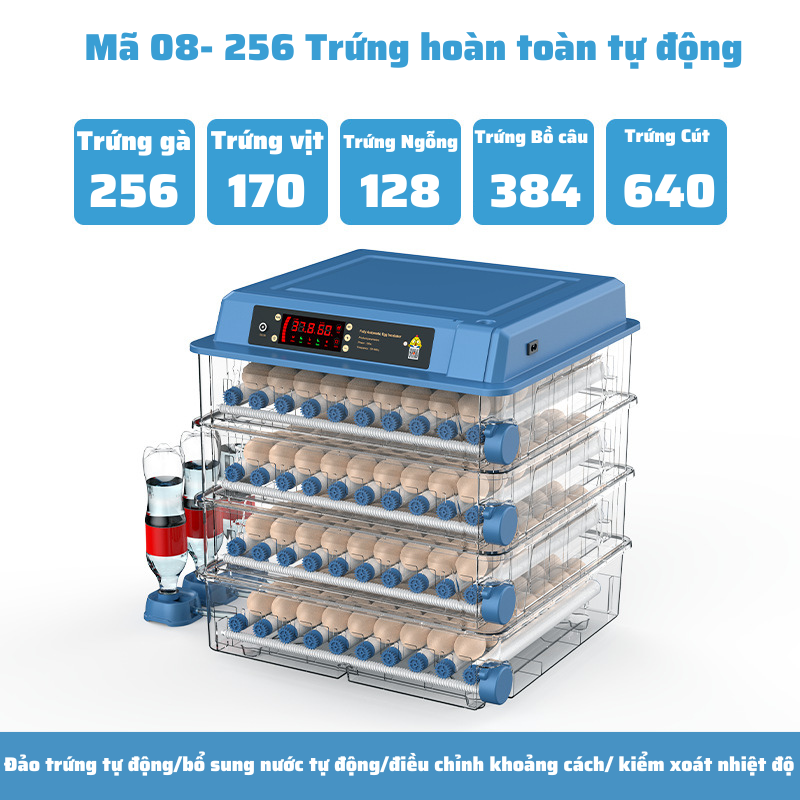 Máy ấp trứng gà, máy ấp trứng mini thông minh, Máy ấp trứng tự động thế hệ mới 220v & 12v MAT08