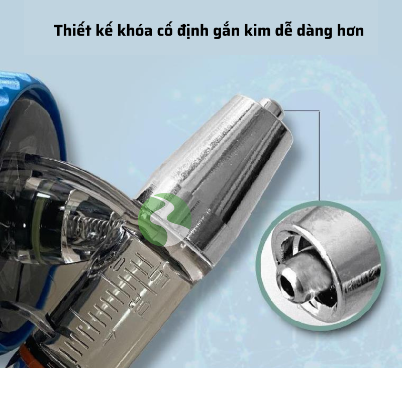 Xi lanh tự động thú y tiêm gia cầm, vacxin MZA kim tiêm có giã đỡ cắm chai - Bơm liên tục 2ml/5ml DN28