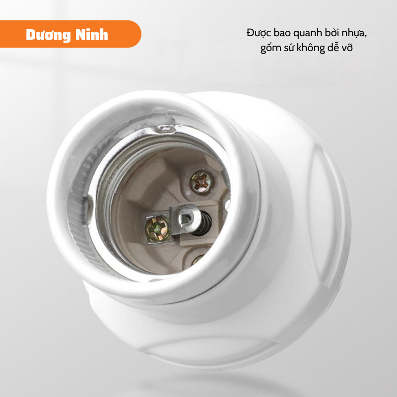 Đui Đèn Úm Gà Chịu Tải Cao Dương Ninh, Đui Đèn Úm Heo Chịu Nhiệt, Đui Xoáy Bằng Sứ Chống Va Đập Chống Nước Cao Cấp E27