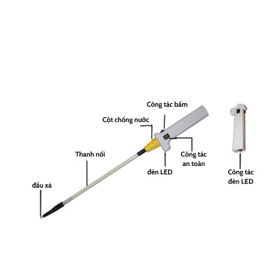 Roi điện đuổi heo, gậy đuổi lợn A900 dung lượng pin 20.000MAH
