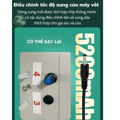 Dụng cụ vắt sữa cho bò, dê 5ML full inox 304 DN32