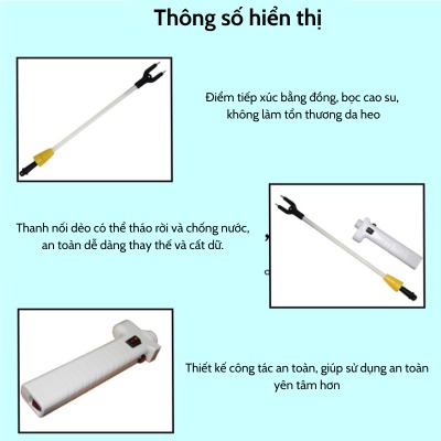 Roi điện đuổi heo, gậy đuổi lợn A900 dung lượng pin 20.000MAH