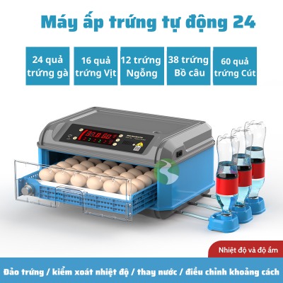 Máy ấp trứng gà mini tự động đảo trứng bơm nước MAT10