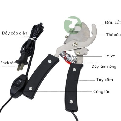 Kìm cắt đuôi bằng điện cho heo con - không chảy máu