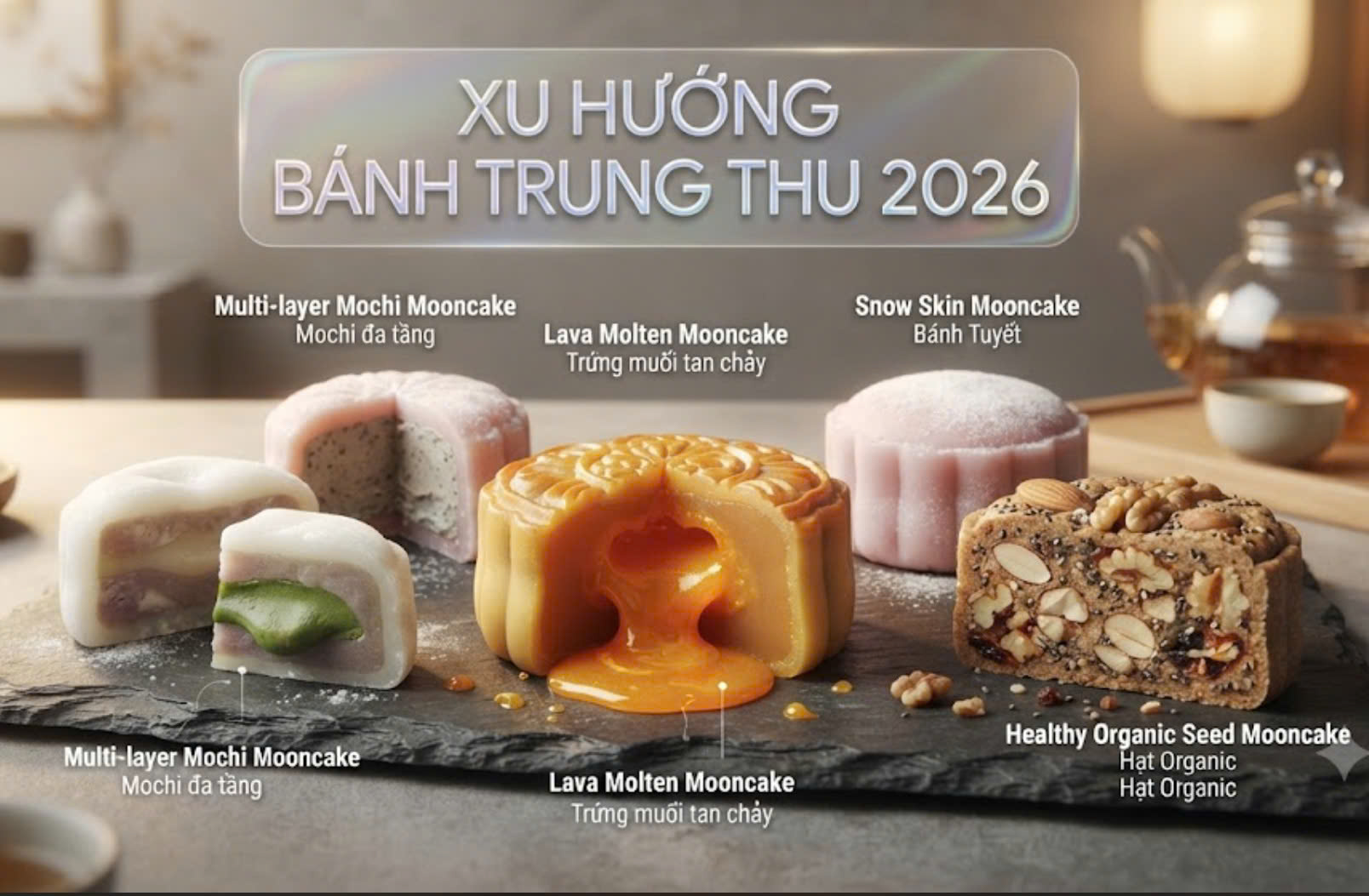 Toàn Cảnh Thị Trường Bánh Trung Thu 2026: Khi Sức Khỏe, Công Nghệ Đa Tầng và Nghệ Thuật Thiết Kế Lên Ngôi