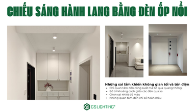 Chiếu Sáng Hành Lang Bằng Đèn Ốp Nổi: Những Sai Lầm Cho Không Gian
