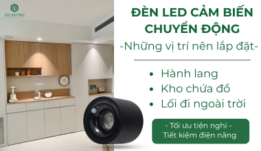 Vị Trí Lắp Đèn LED Cảm Biến Chuyển Động Tiết Kiệm Điện