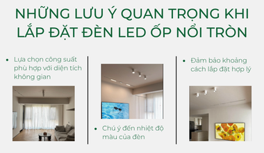 Những Lưu Ý Quan Trọng Khi Lắp Đặt Đèn LED Ốp Nổi Tròn