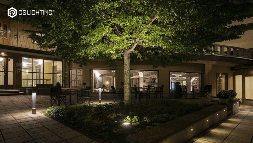 thiết kế chiếu sáng sân vườn