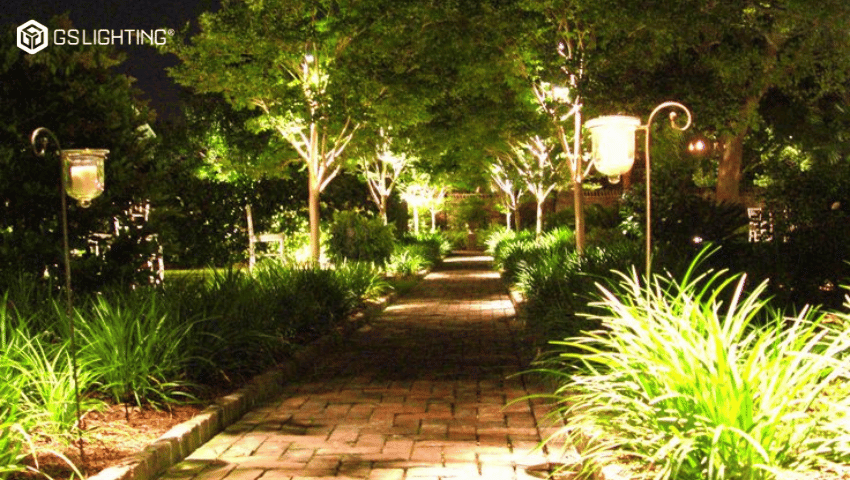 thiết kế chiếu sáng sân vườn