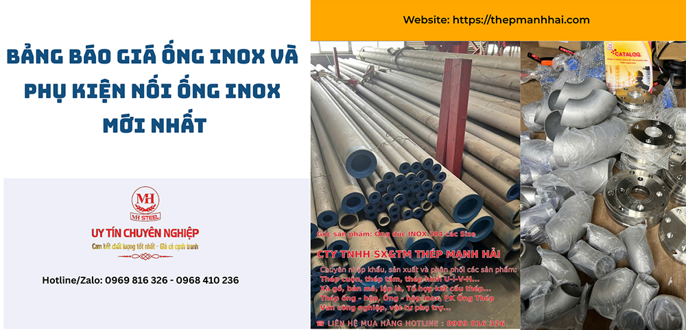 Bảng báo giá ống inox và phụ kiện nối ống inox mới nhất 2026