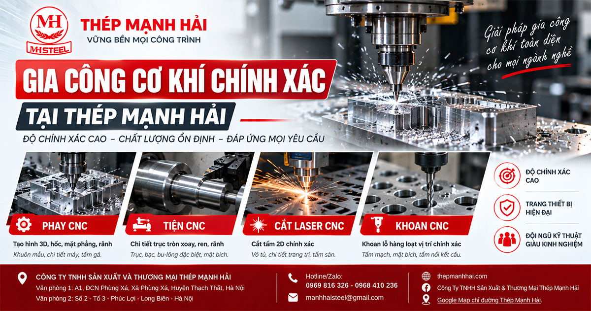 Gia công cơ khí chính xác tại Hà Nội uy tín, số lượng lớn giá tốt
