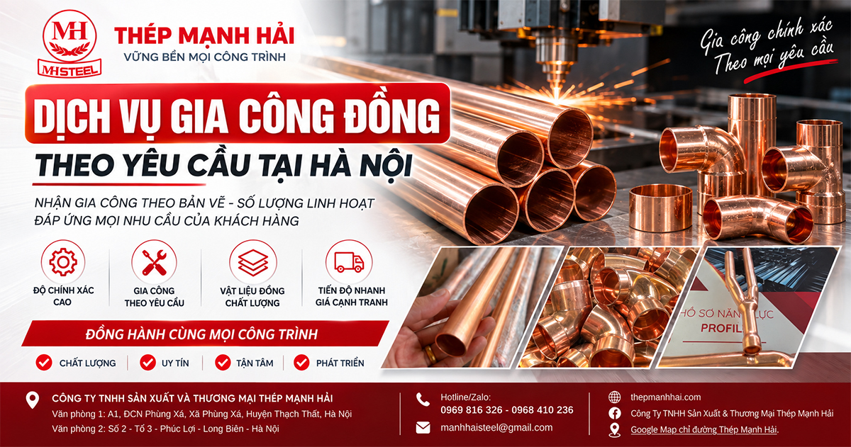 Dịch vụ gia công đồng theo yêu cầu tại Hà Nội số lượng lớn, giá tốt