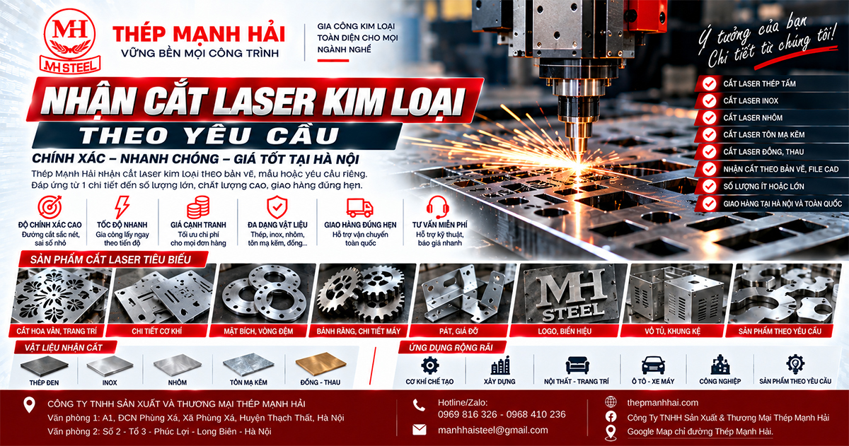 Nhận cắt laser theo yêu cầu giá rẻ, lấy ngay tại Hà Nội