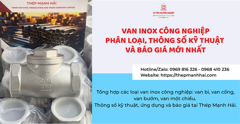 Van inox công nghiệp - Phân loại, thông số kỹ thuật và báo giá 2026