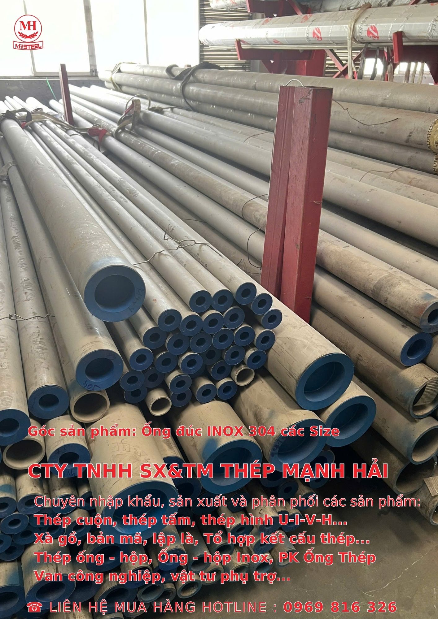Ống Đúc INOX304 - hàng nhập khẩu của Thép Mạnh Hải