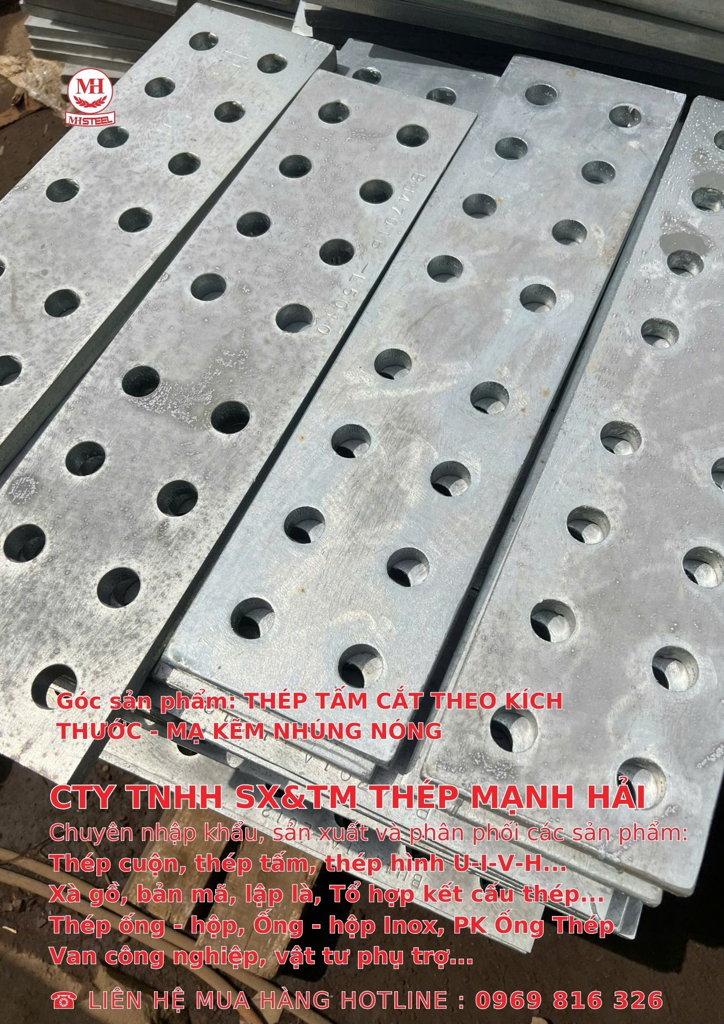 Thép Tấm đột lỗ theo yêu cầu mạ kẽm nhúng nóng