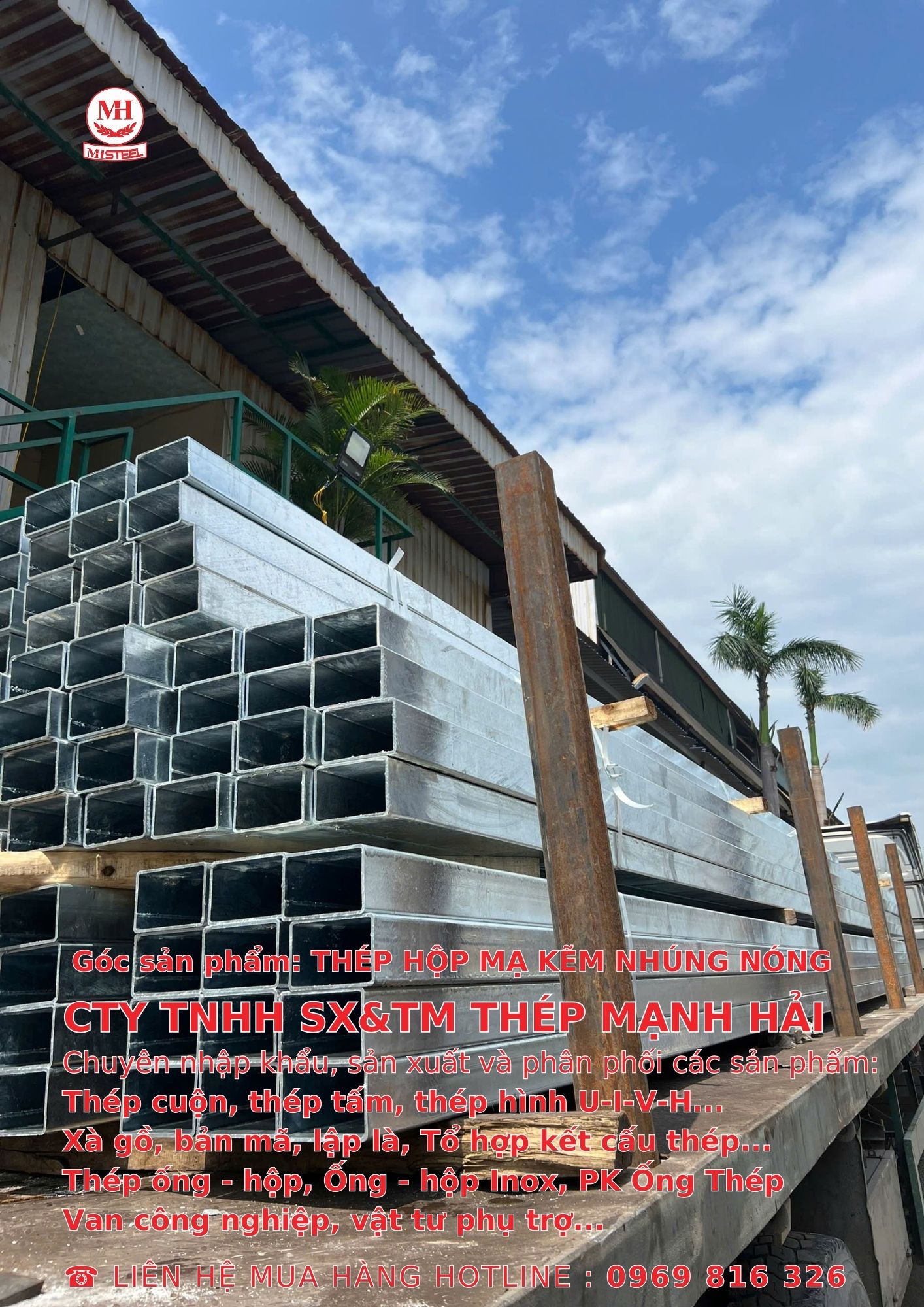 Thép Hộp Mạ Kẽm Nhúng Nóng - Thép Mạnh Hải