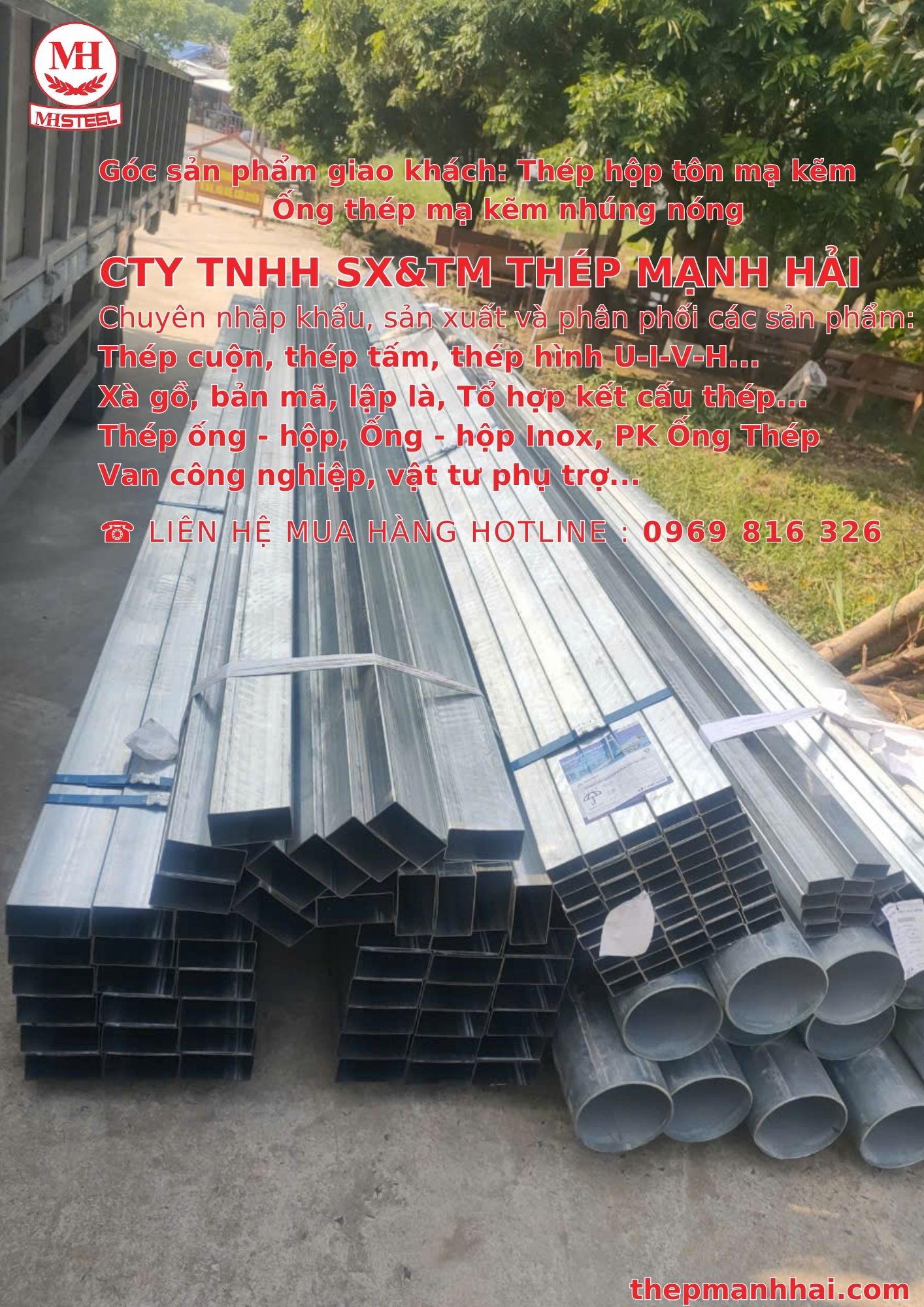 Hàng giao khách hàng bán lẻ: Ống thép mạ kẽm nhúng nóng - TQ