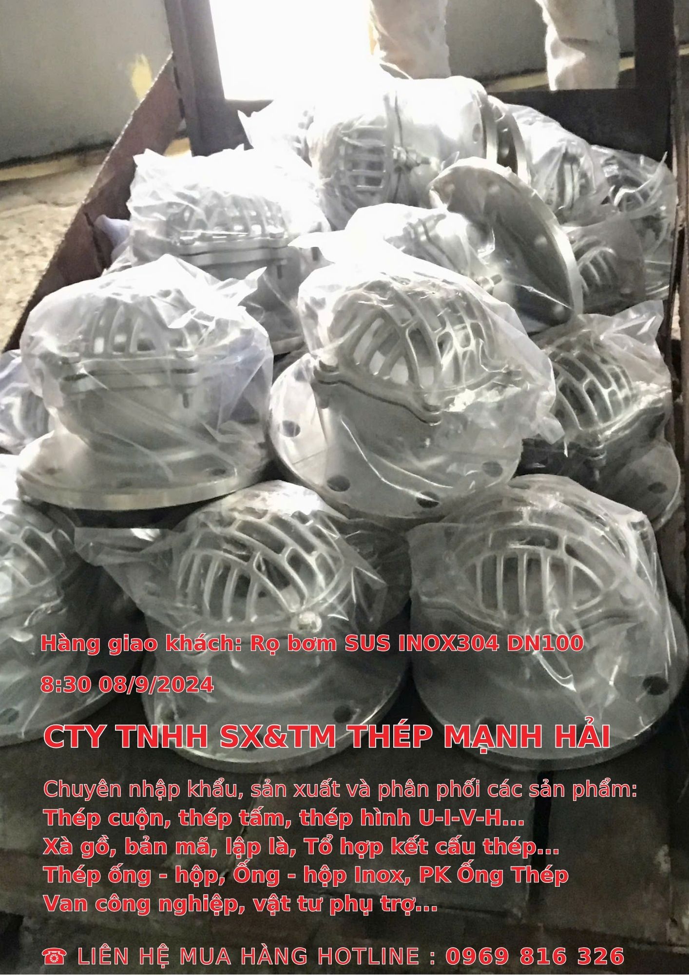 Rọ bơm SUS INOX 304 - DN100