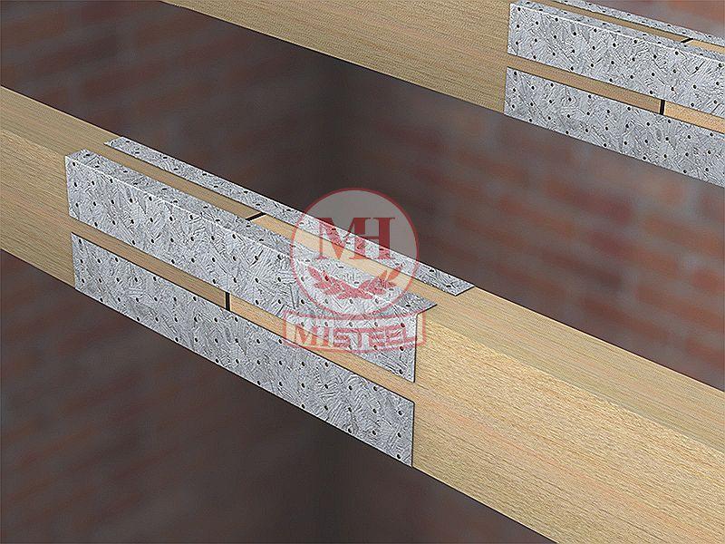Bản mã thép liên kết dầm gỗ bằng bu lông