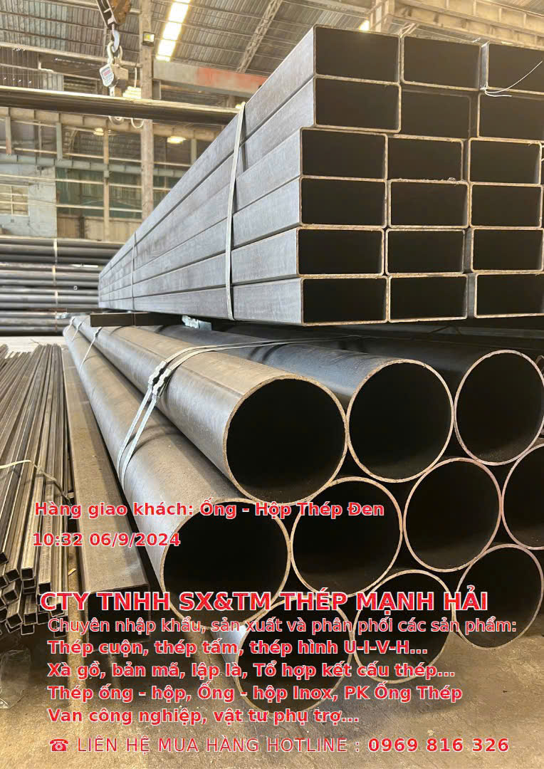 Ống - Hộp thép đen - Thép Mạnh Hải