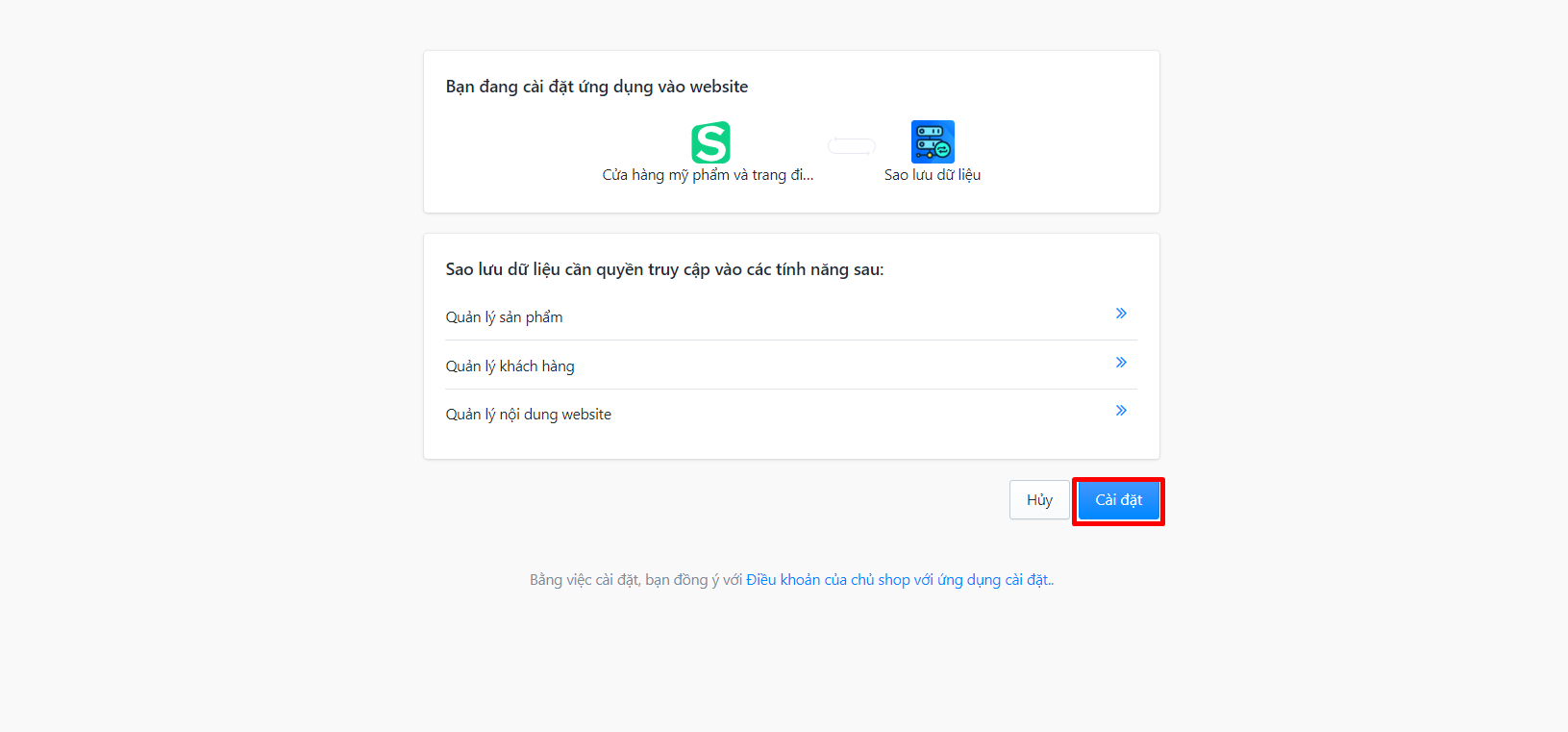 sao lưu dữ liệu