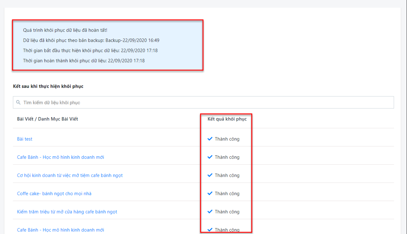 sao lưu dữ liệu